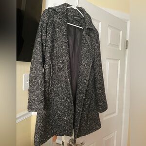 London Fog Women's Black Tweed Coat